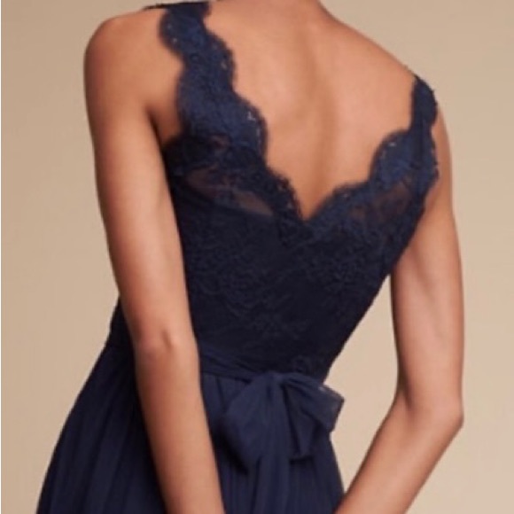 Anthropology BHLDN Hitherto Navy Samantha Lace Maxi Dress - Picture 2 of 8